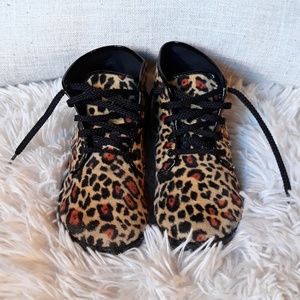 Leopard/ cheetah print toddler booties